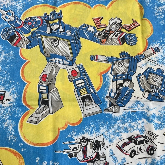 Vintage flat sheet Transformers twin size 1984 - Picture 3 of 4